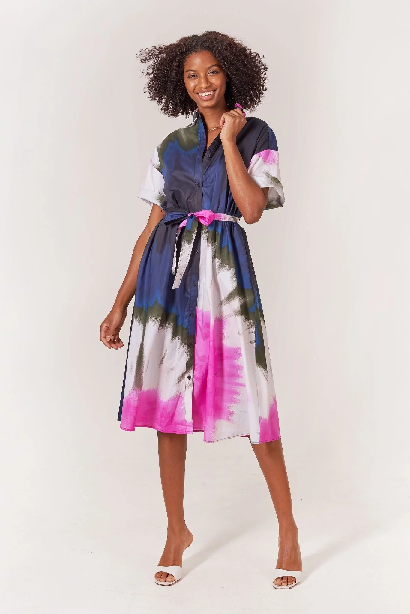 Sarah Shirtdress | Ink Tie Dye - Atomnpay