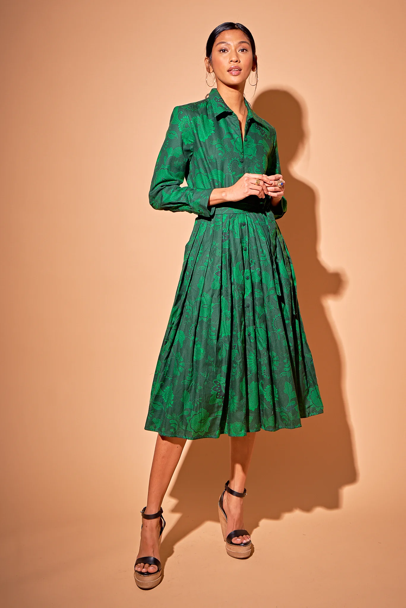 Emerson Dress in Cotton | Emerald Legacy Lace - Atomnpay