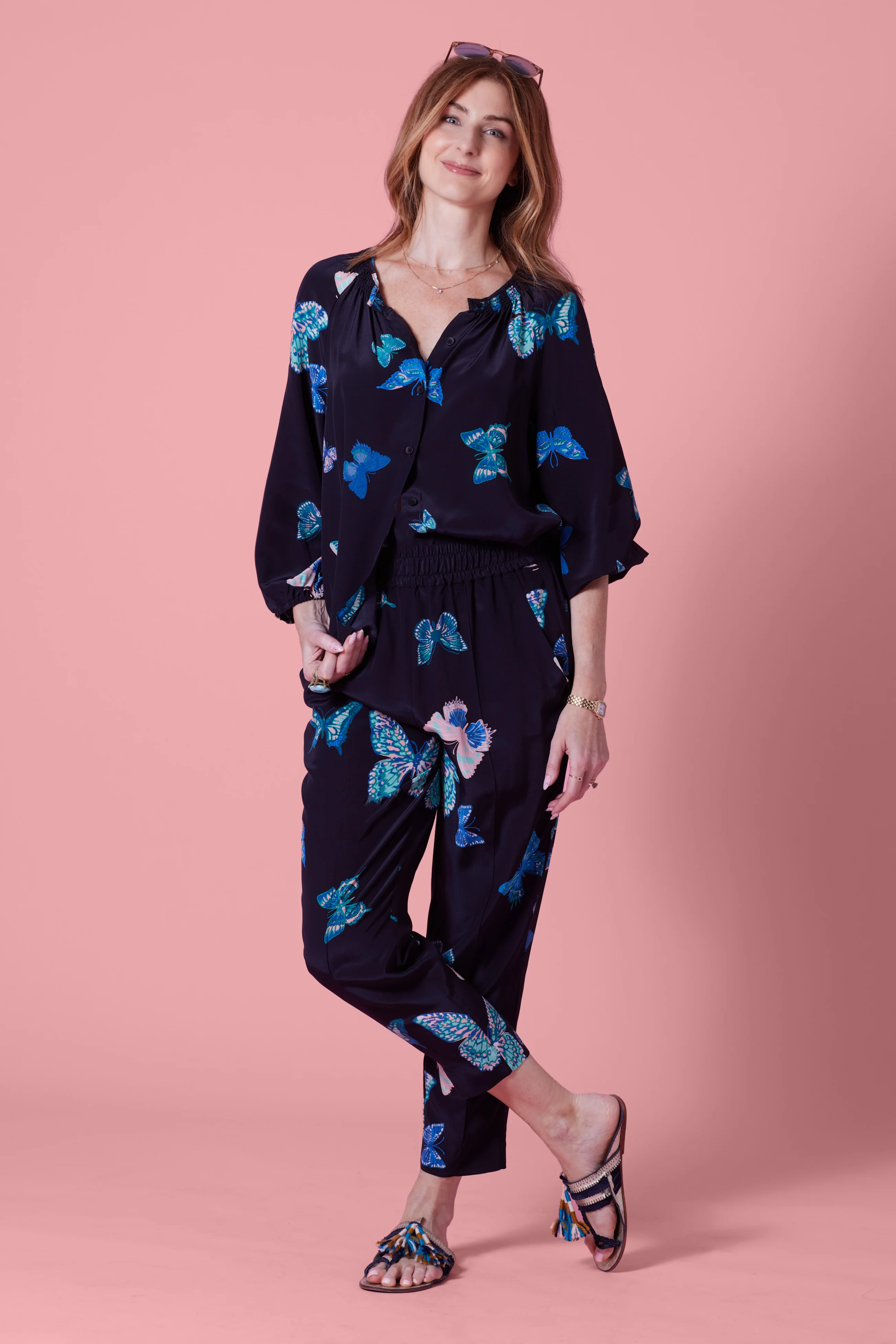 The Julia Pant | Fluttering Butterlies - Atomnpay