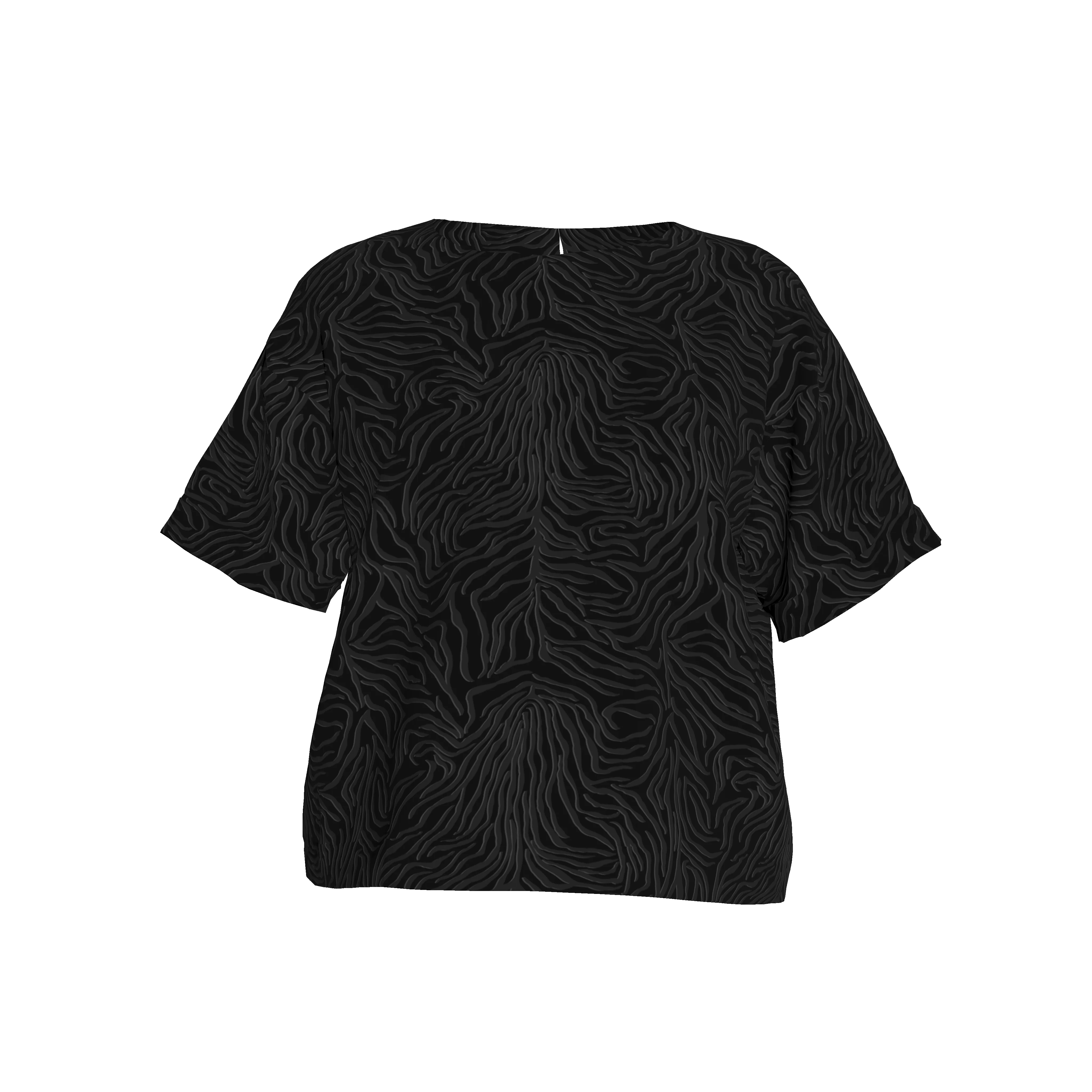 Eden Silk Tee | Black Tiger - Atomnpay