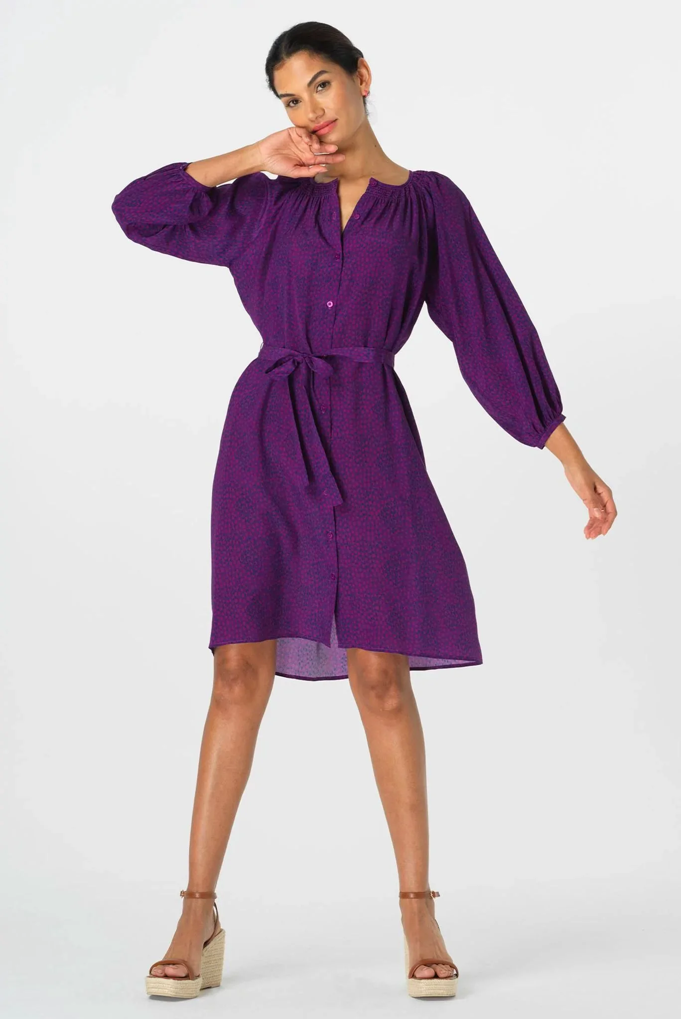 Classic Dress | Merlot Spots - Atomnpay