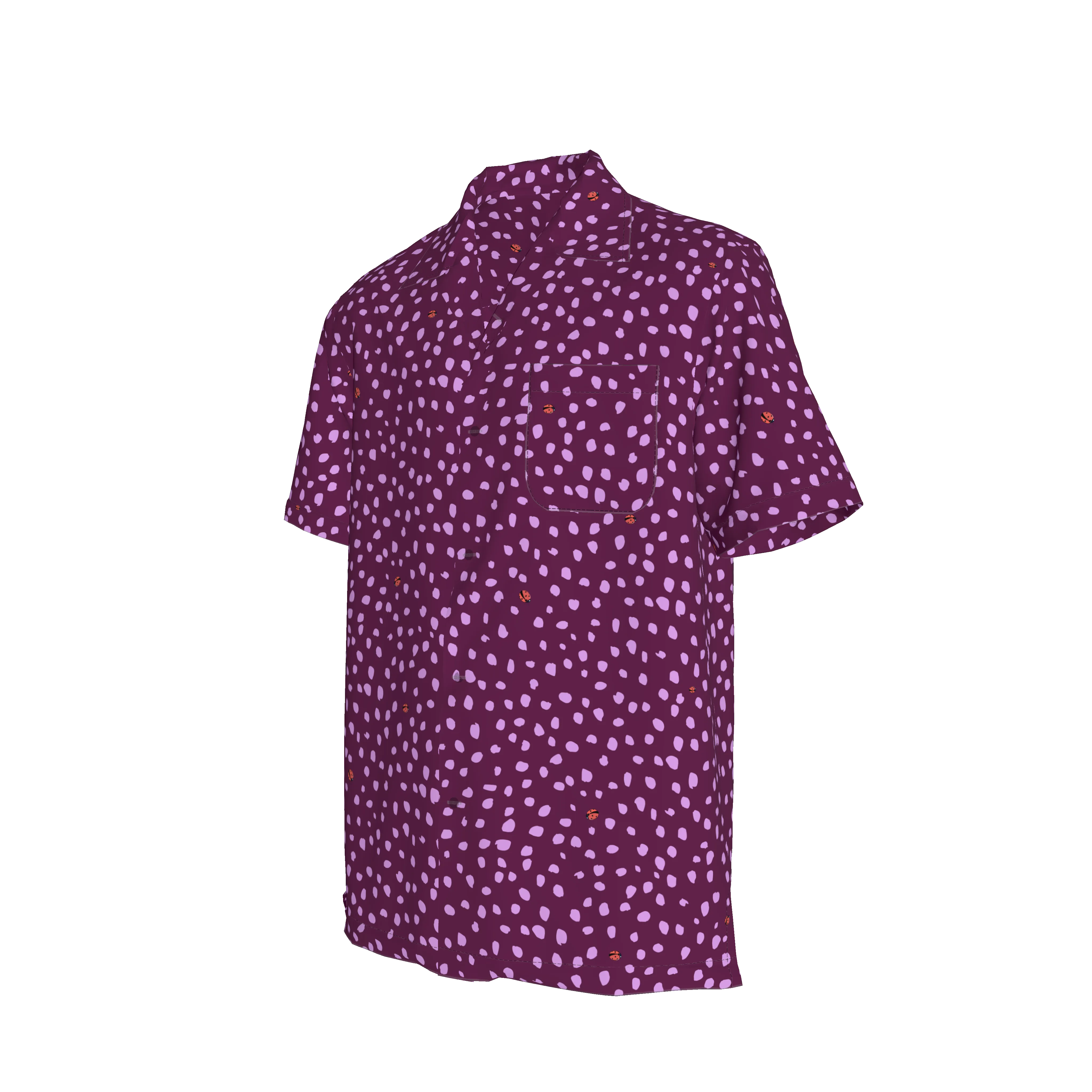 Carter Cabana Shirt | Berry Ladybug - Atomnpay