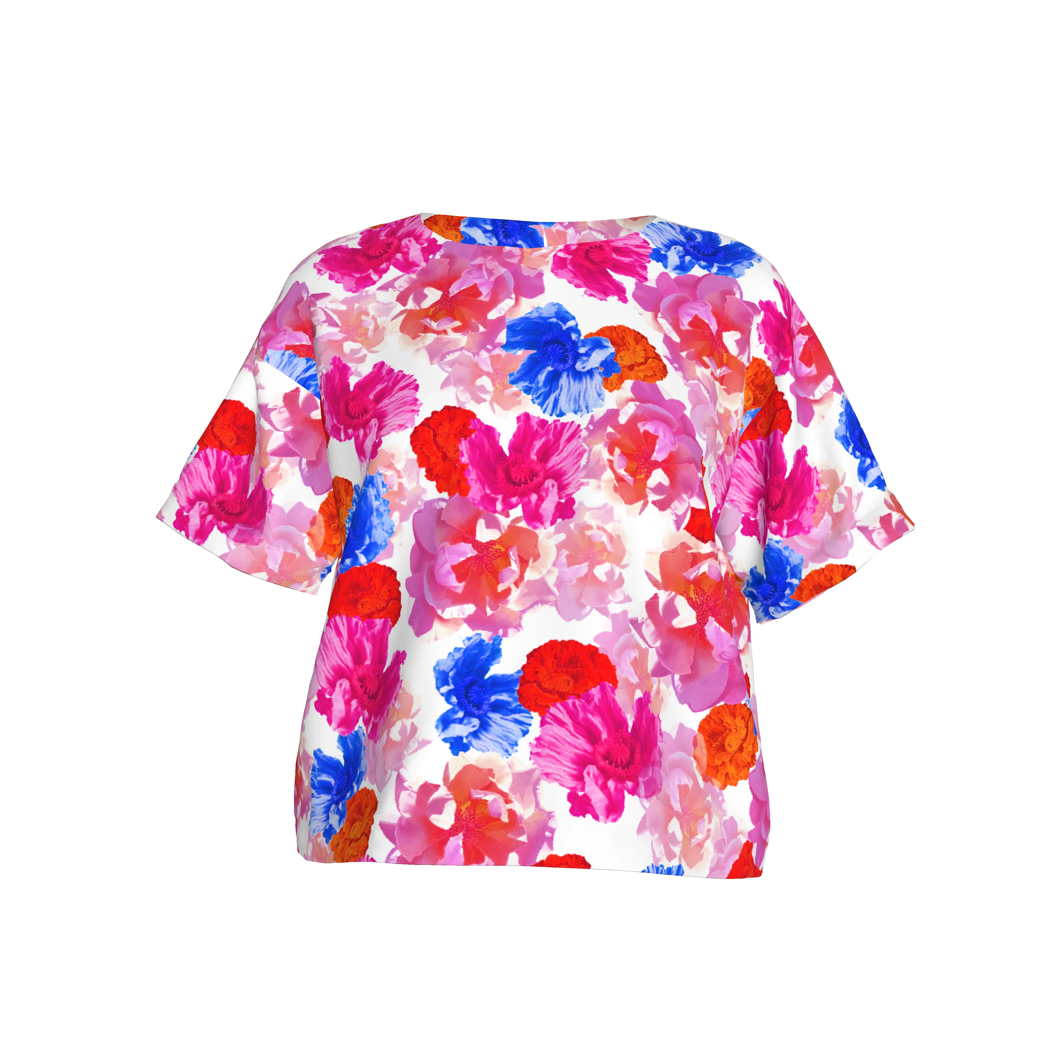 Eden Silk Tee| Ella's Pink Bouquet - Atomnpay
